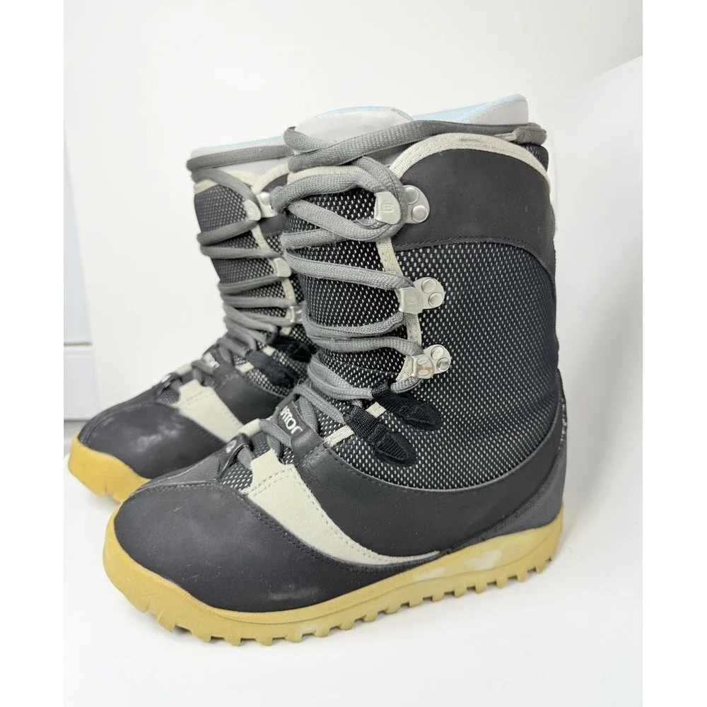 Burton‎ Glide Women's Snowboard Boots Black sz 8- Black-Grey-white